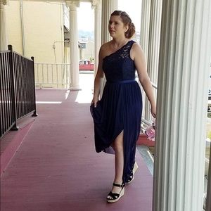 David’s bridal blue bridesmaid dressOpen to offers